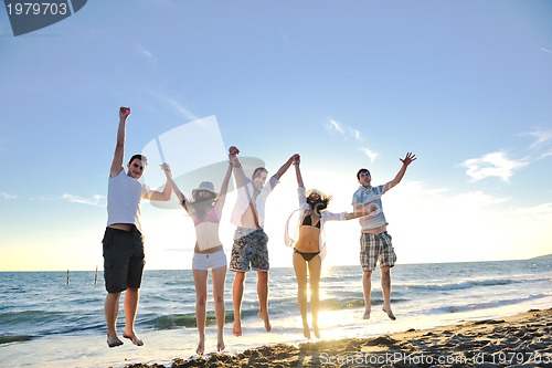 Image of beach party