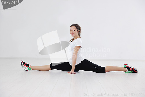 Image of young woman fitness workout