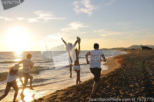 Image of beach party