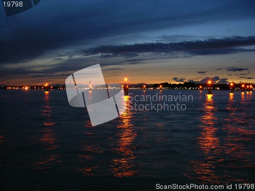 Image of Sunset on the lagoon