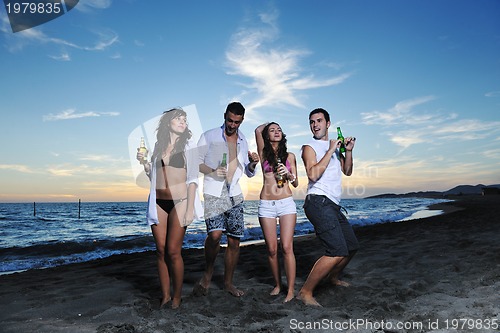 Image of beach party