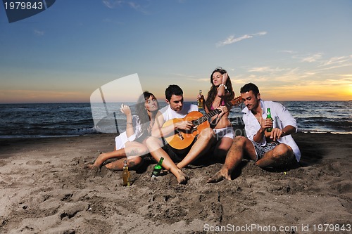 Image of beach party