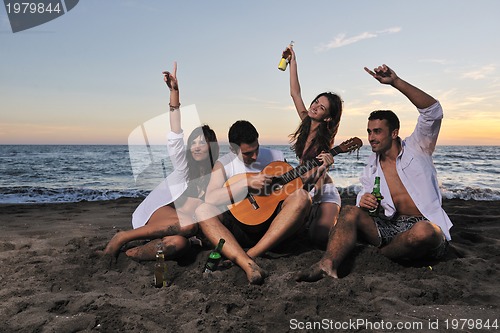 Image of beach party