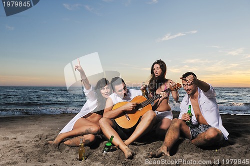 Image of beach party