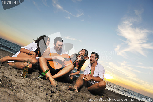 Image of beach party