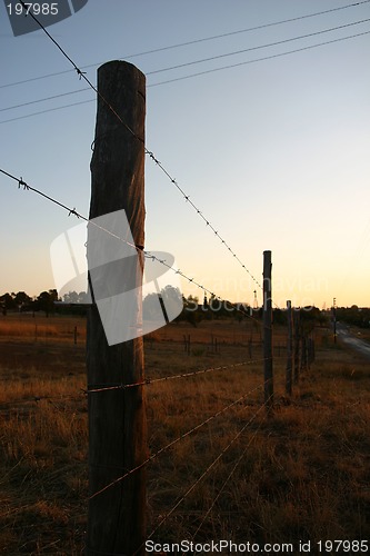 Image of Barbed wire fence