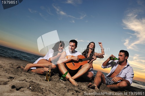 Image of beach party