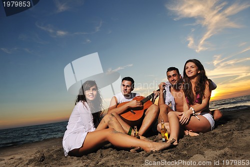 Image of beach party