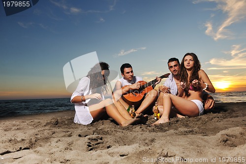 Image of beach party