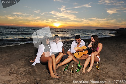 Image of beach party