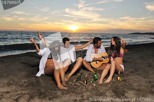 Image of beach party