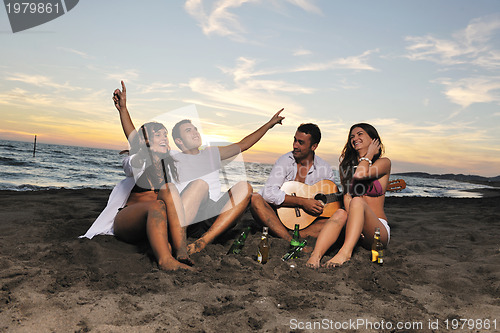 Image of beach party