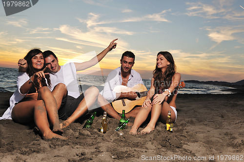 Image of beach party