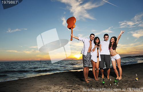 Image of beach party