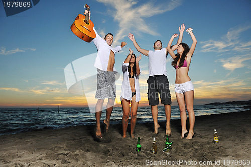 Image of beach party