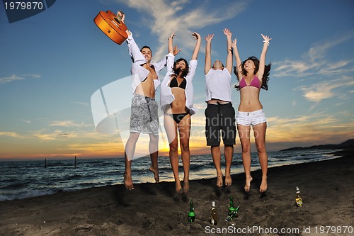Image of beach party