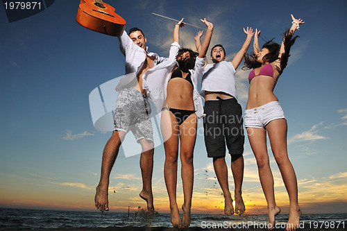 Image of beach party