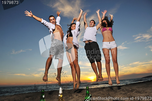 Image of beach party