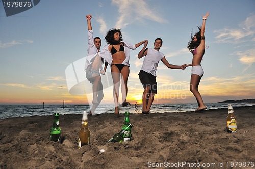Image of beach party