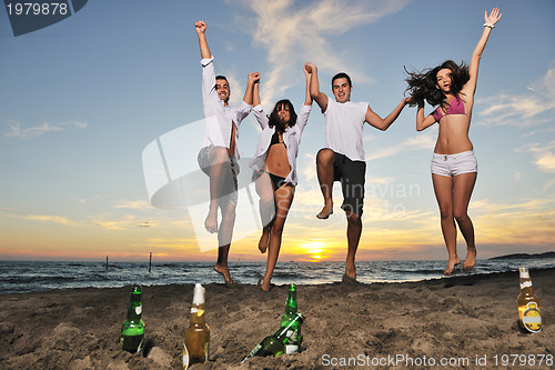 Image of beach party