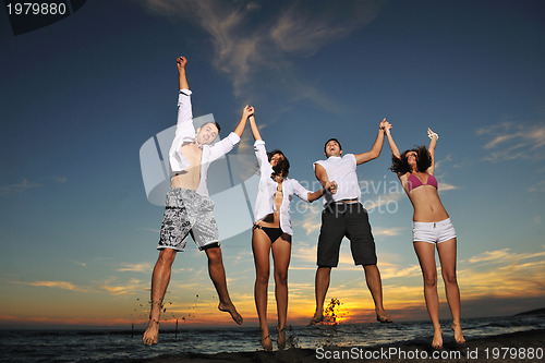 Image of beach party