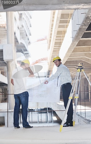 Image of Team of architects on construciton site