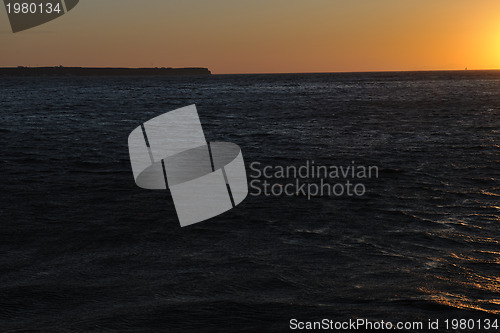Image of greece romantic sunset at sea