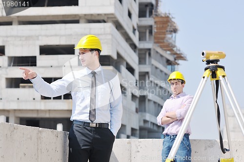 Image of Team of architects on construciton site