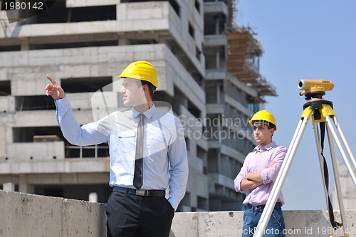 Image of Team of architects on construciton site