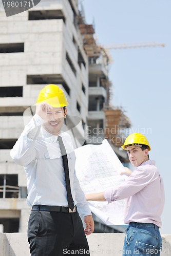 Image of Team of architects on construciton site