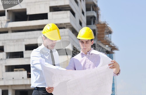 Image of Team of architects on construciton site