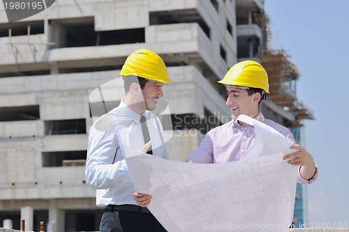 Image of Team of architects on construciton site