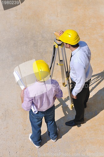 Image of Team of architects on construciton site