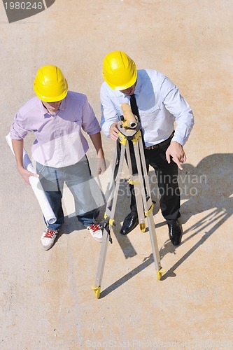 Image of Team of architects on construciton site