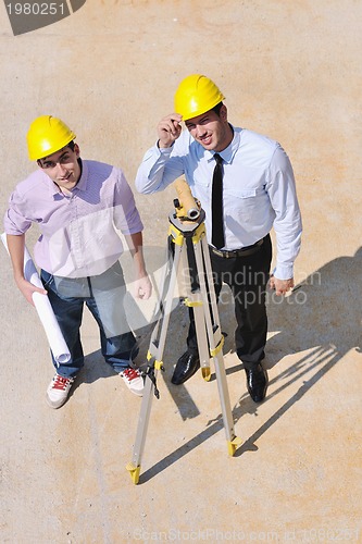 Image of Team of architects on construciton site