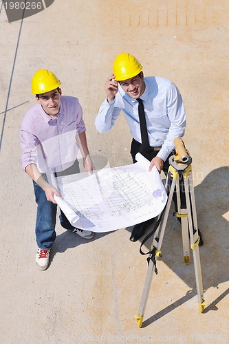 Image of Team of architects on construciton site