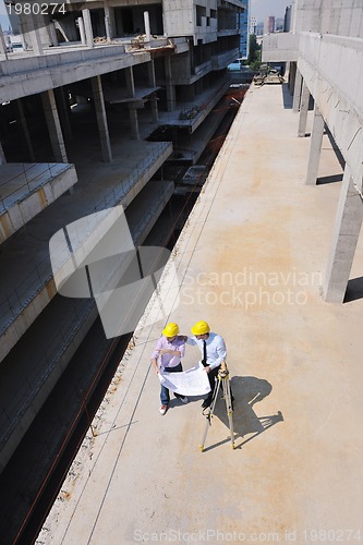 Image of Team of architects on construciton site