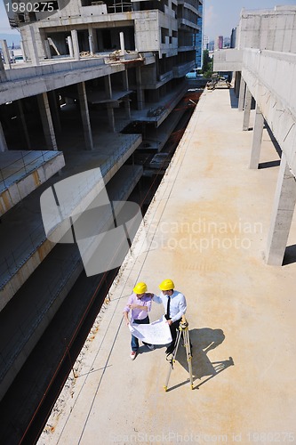 Image of Team of architects on construciton site