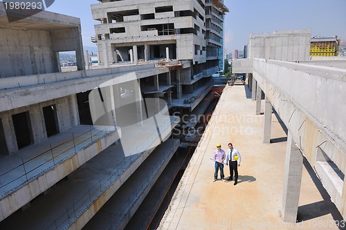 Image of Team of architects on construciton site