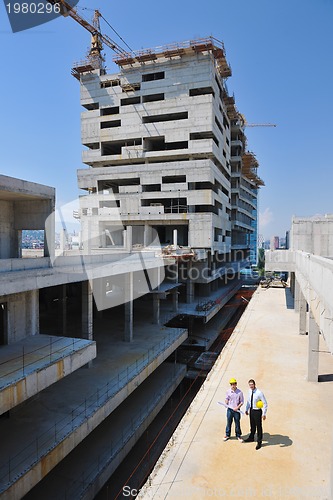 Image of Team of architects on construciton site