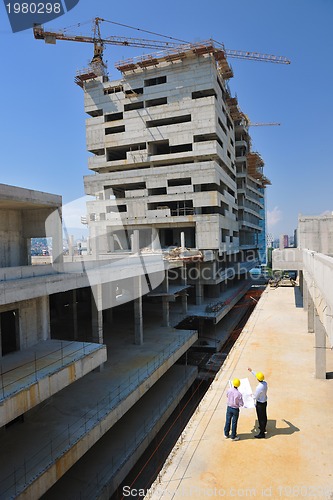 Image of Team of architects on construciton site