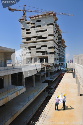 Image of Team of architects on construciton site