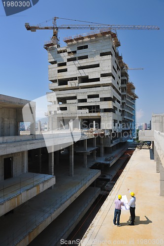 Image of Team of architects on construciton site