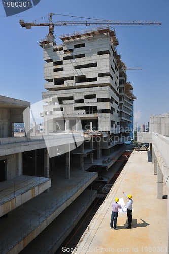 Image of Team of architects on construciton site