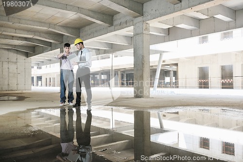 Image of Team of architects on construciton site