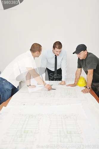 Image of Team of architects on construciton site