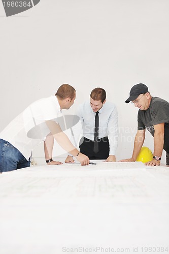 Image of Team of architects on construciton site