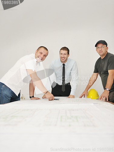 Image of Team of architects on construciton site