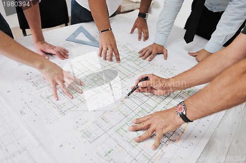 Image of Team of architects on construciton site