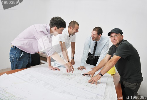 Image of Team of architects on construciton site